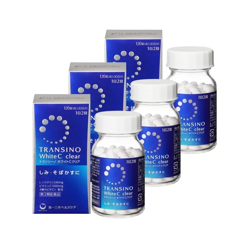 TRANSINO White C Clear 120 Capsules*3 bottles 1 each