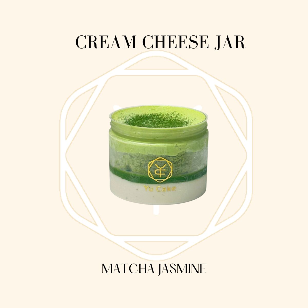 Matcha Jasmine Cream Cheese Jar 1 ส่วน