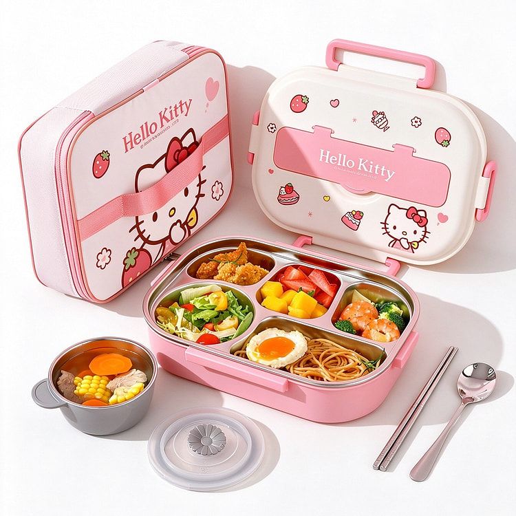 三丽鸥保温饭盒套装 便当餐盒 - 凯蒂猫 1 份