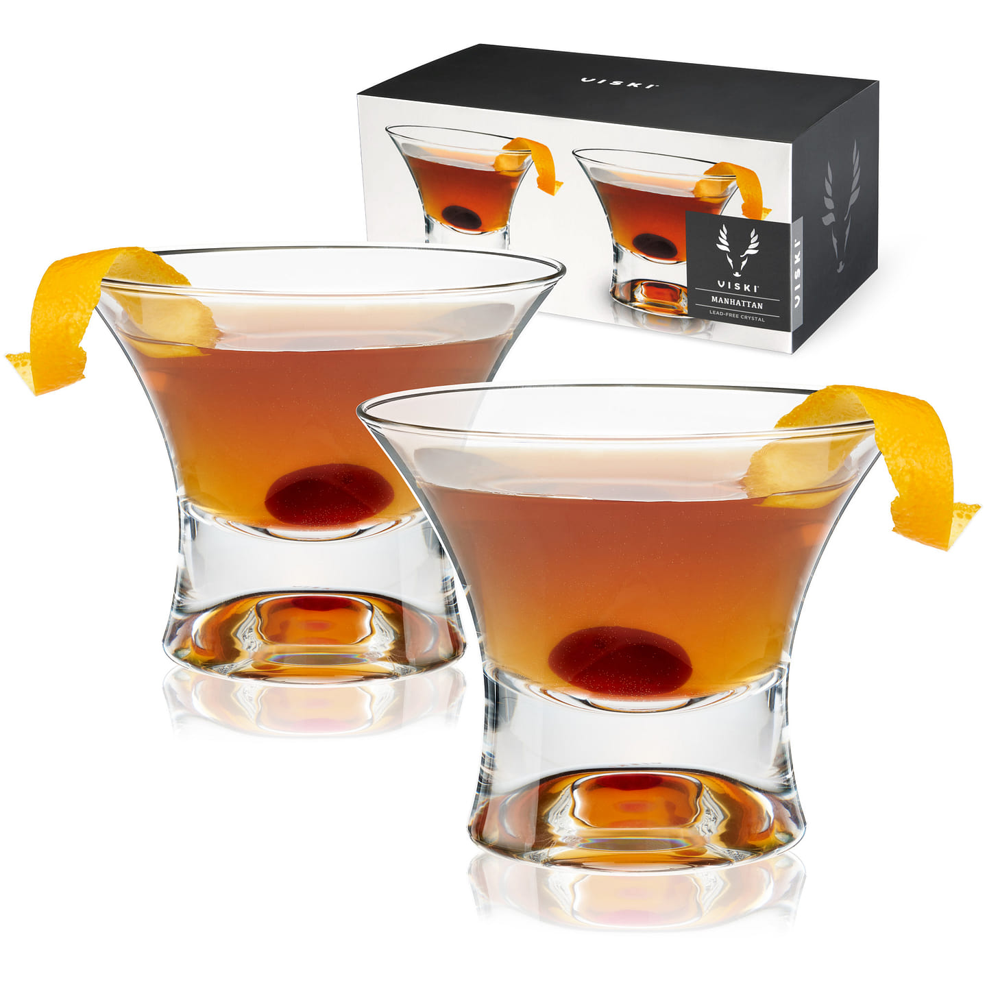 Crystal Manhattan Glasses by Viski® 7 fl.oz