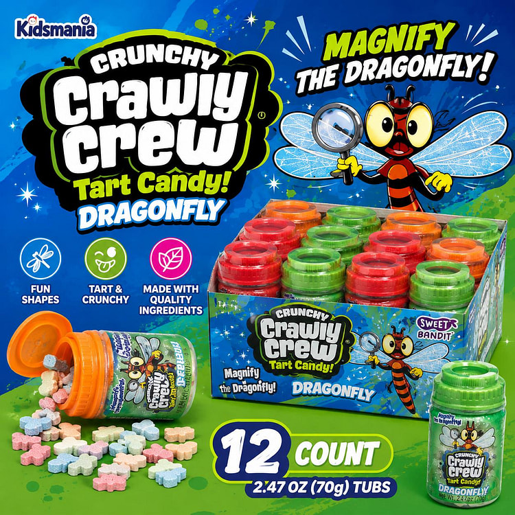 Kidsmania Crunchy Crawly Dragonfly Candy 12ct 1 each