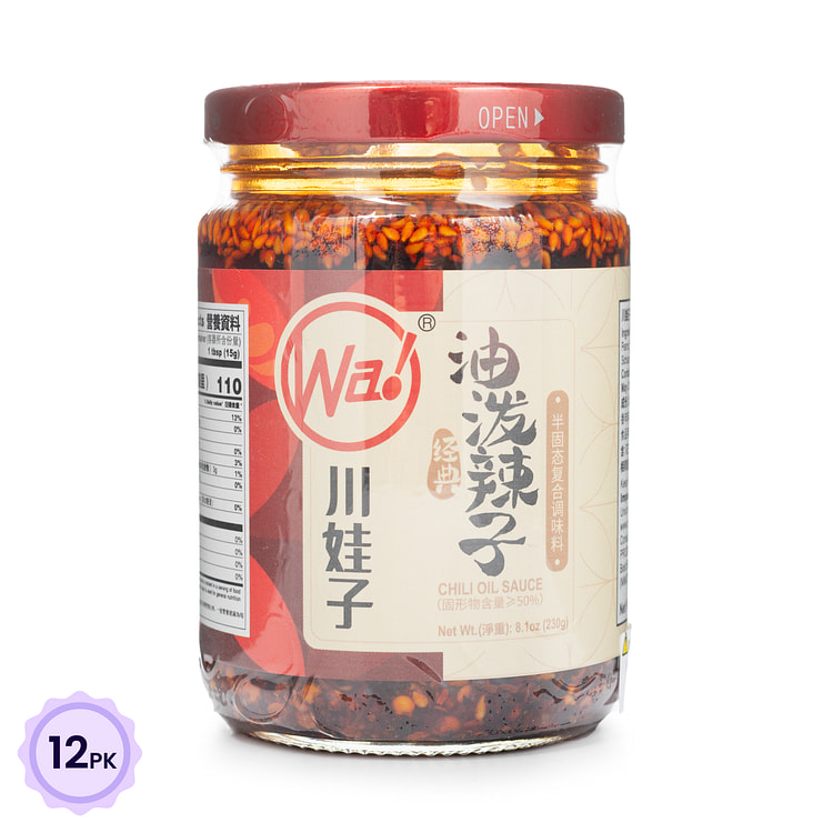 [Pack of 12] Chuanwazi Chili Peppers in Oil 230 g