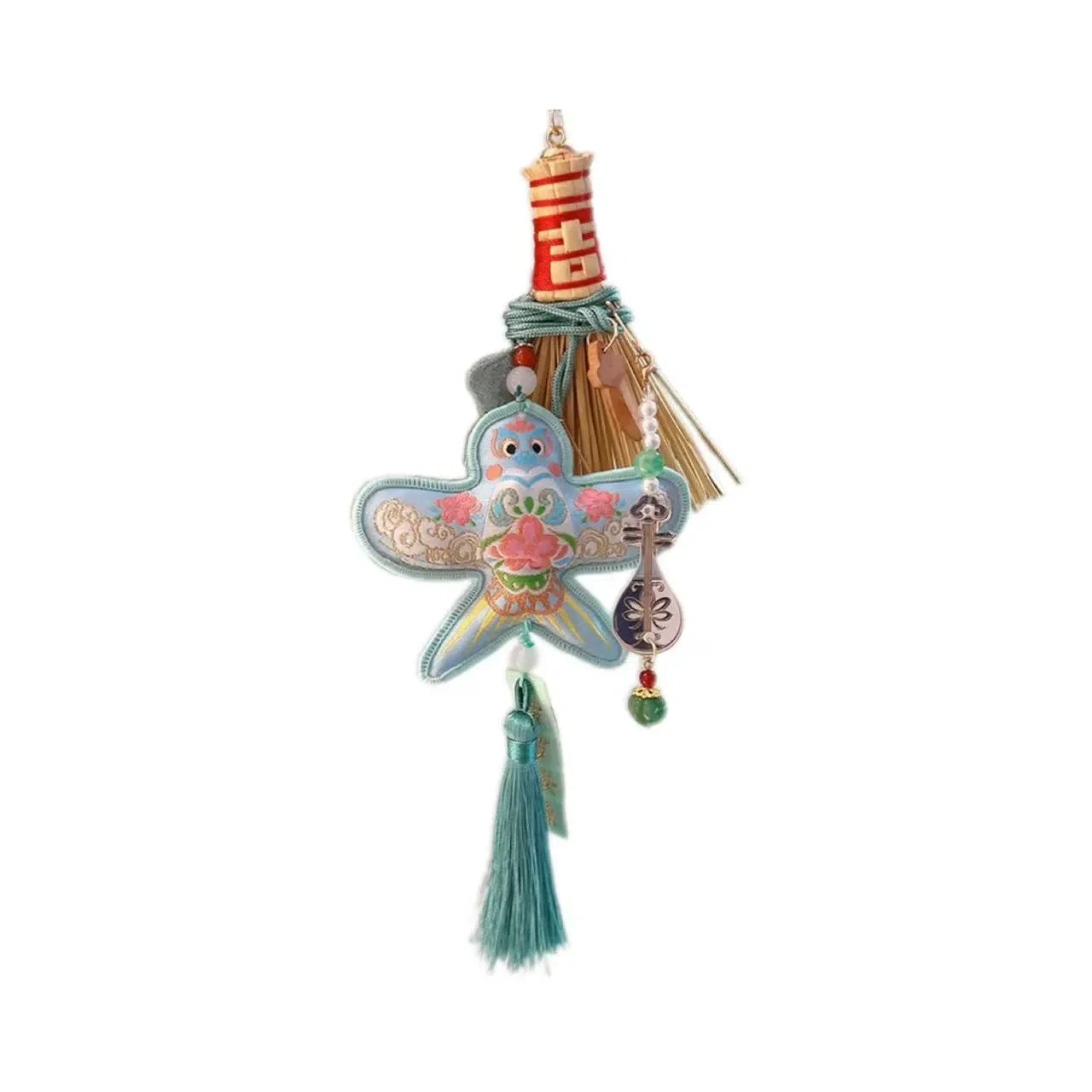New Chinese Kite Sashet Pendant Car Hanging- Broom Kite Wood Gift Box 1 Pc 1 each