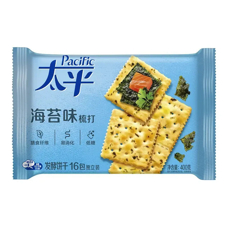 太平 梳打饼干(海苔味）含膳食纤维 1包 400 克