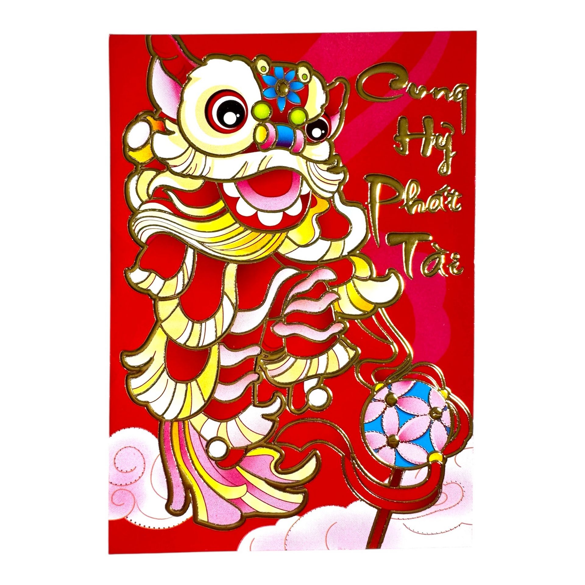 Red Envelopes Bao Li Xi Tet Cung Hy Phat Tai set 1 each*6 counts