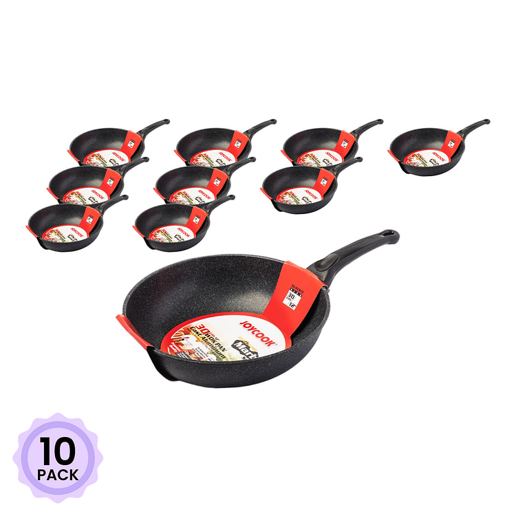 Joy Cook 陶瓷大理石涂层不沾锅 中式炒菜锅 30CM Marble Wok (12 inch) 1 个*10 包