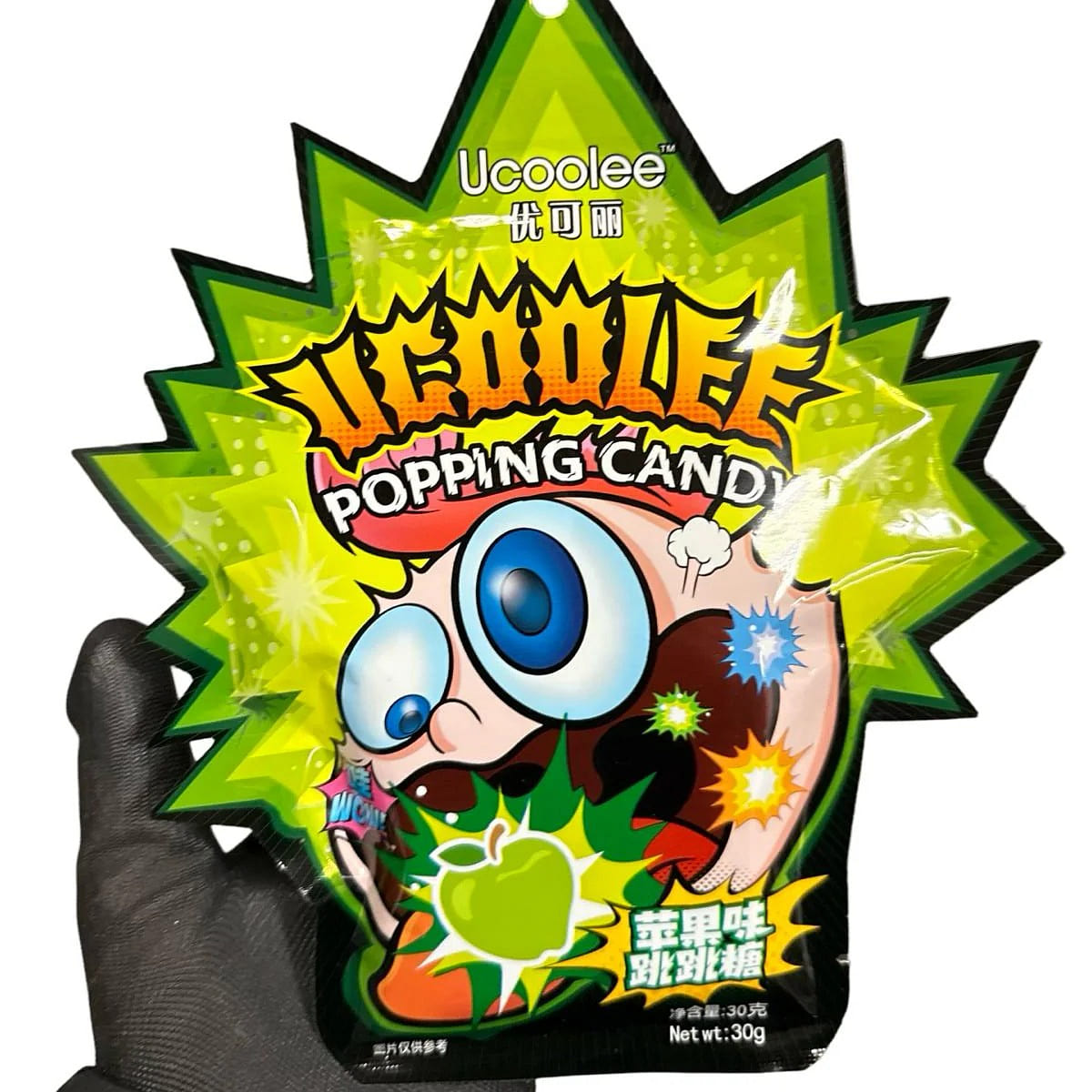 UCOOLEE Popping Candy Green Apple Flavor 30g 1 each