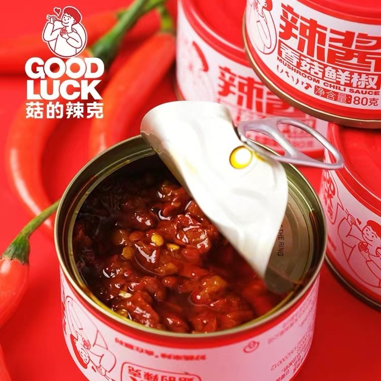GOOD LUCK MUSHROOM CHILI SAUCE 80G*6 BOTTLE - Weee!