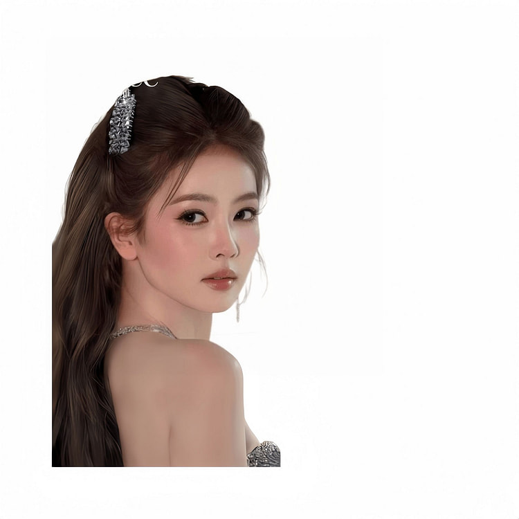Guliya Black Rhinestone Inverted Hair Comb, 1Piece 1 each