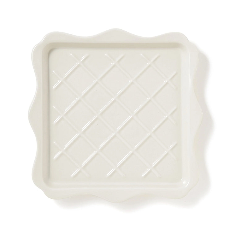 日本Francfranc陶瓷华夫饼餐盘 (象牙色)