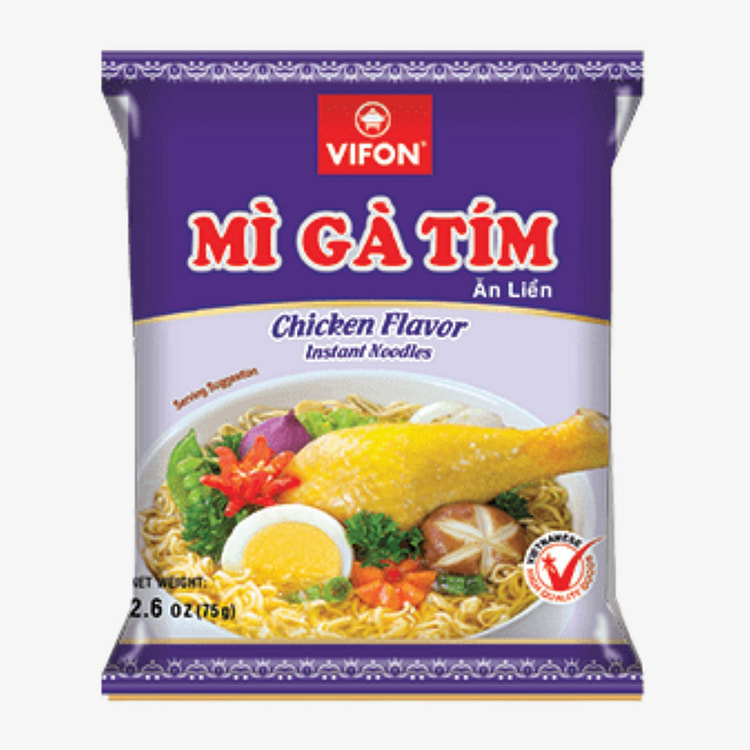 VIFON Mì Gà Tím Ăn Liền Đậm Đà (1 Gói)