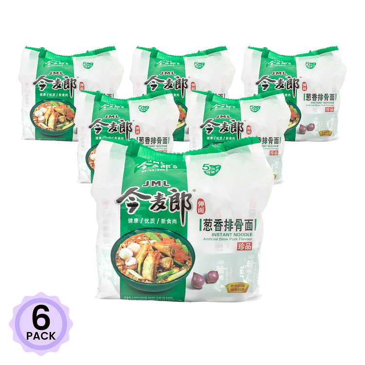 今麦郎 珍品系列弹面 葱香排骨味 5包 565 克*6 包