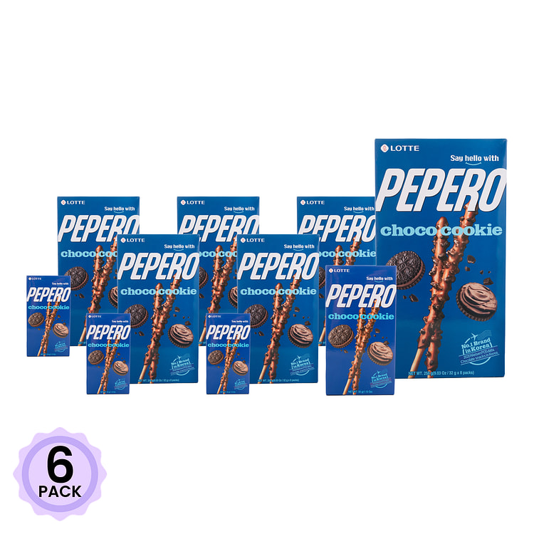 乐天 Pepero 香脆巧克力饼干棒 超值包 32g*8 256 克*6 包