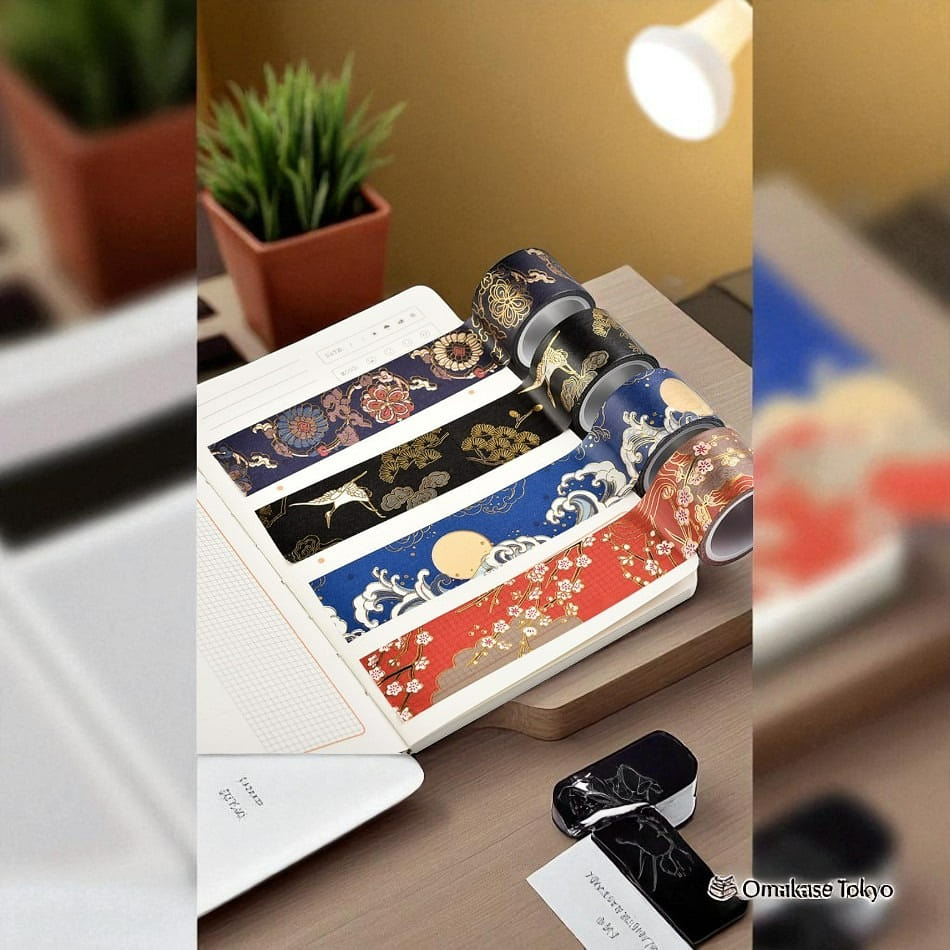 Skrnoai Masking Tape Set Ukiyo e Japanese Style 0.22 lb