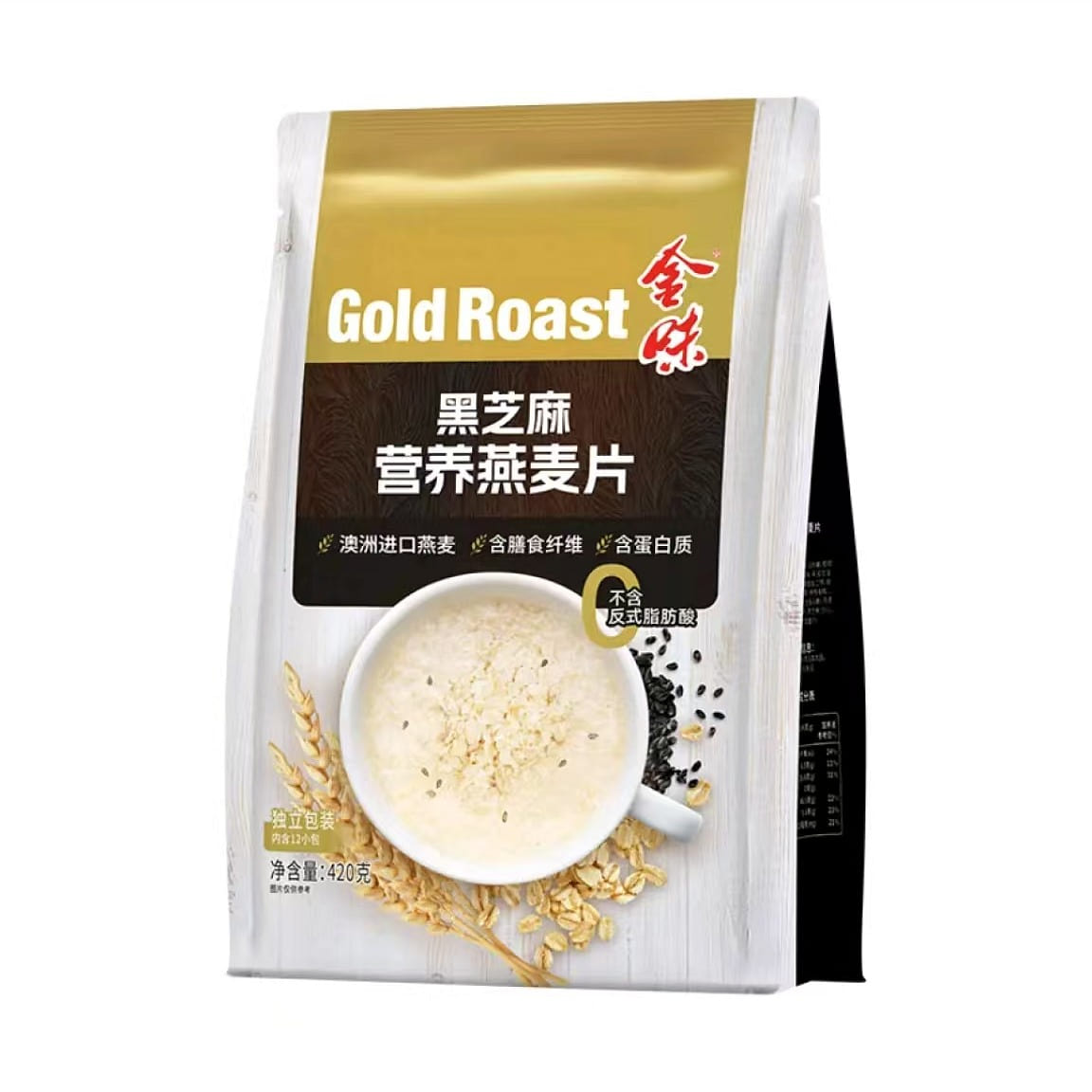 Golden, black sesame oatmeal, no added cane sugar 420 g