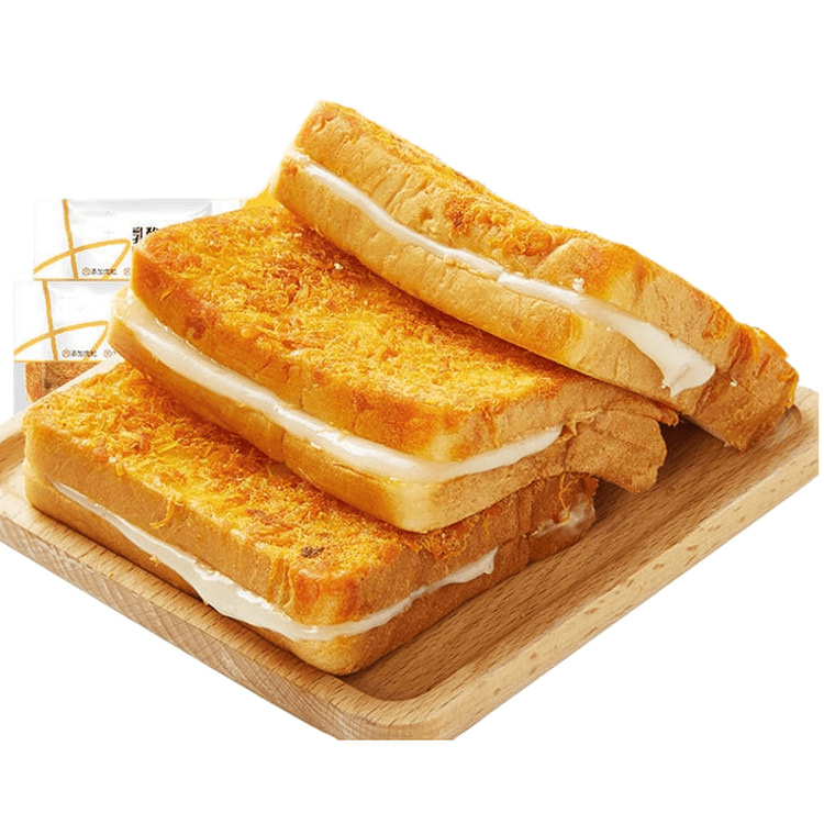 【中国直邮】比比赞 乳酪面包吐司 早餐零食小吃 400g/盒