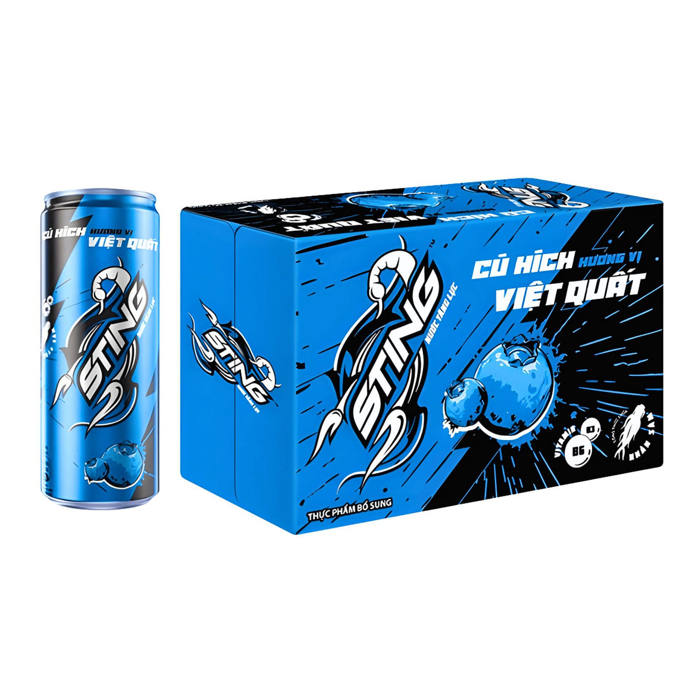 Sting Blueberry Energy Drink 320ml Pack of 24 1 each