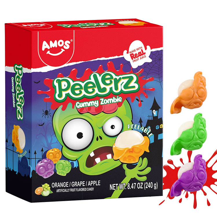 AMOS Peelerz软糖万圣节4D僵尸软糖糖果