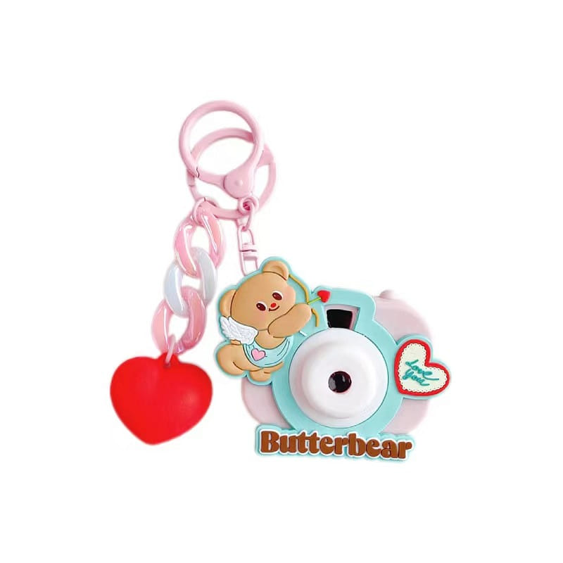 Butter Bear Keychain Backpack Pendant/Keychain/ Gift -Angel Camera 1Pc 1 count