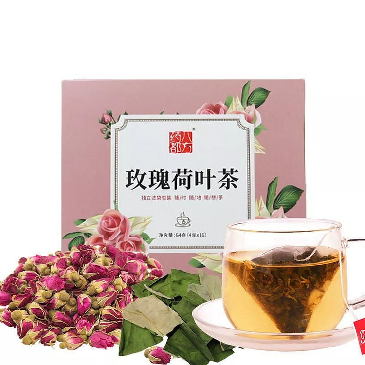 玫瑰荷叶茶 64g(4g*16)美容养颜润肠通便
