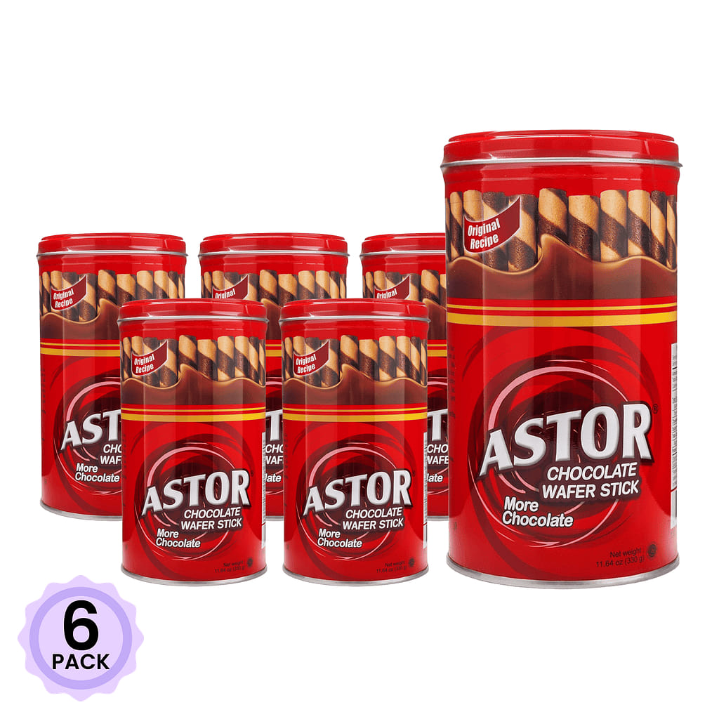 Astor Chocolate Wafer Stick Tin 11.65 oz*6 pack