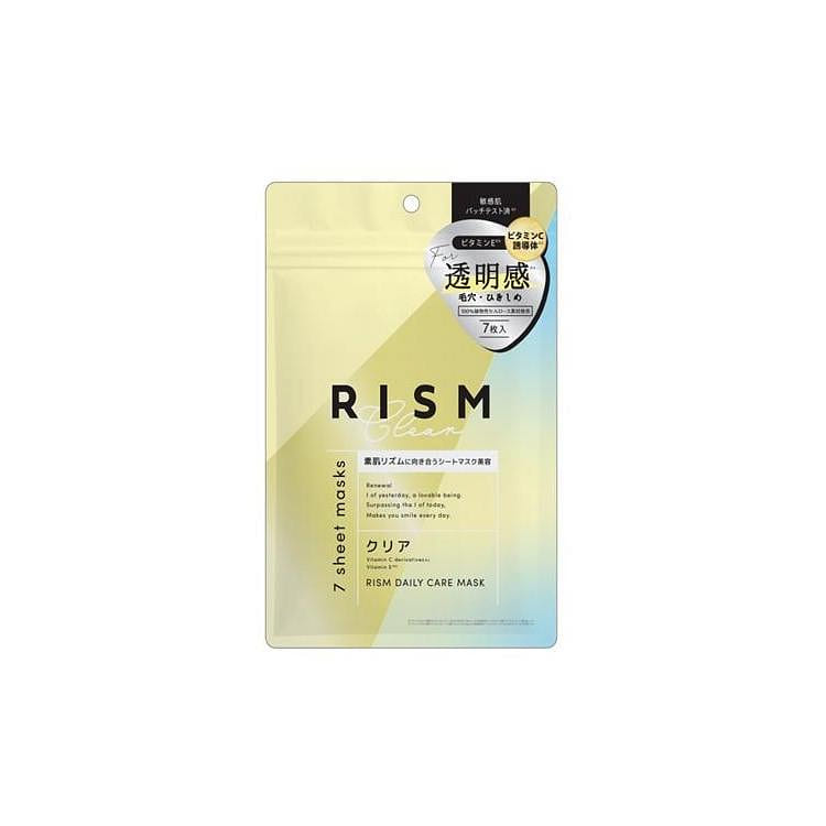 RISM Daily Care Mask Clear 7pcs 1 each