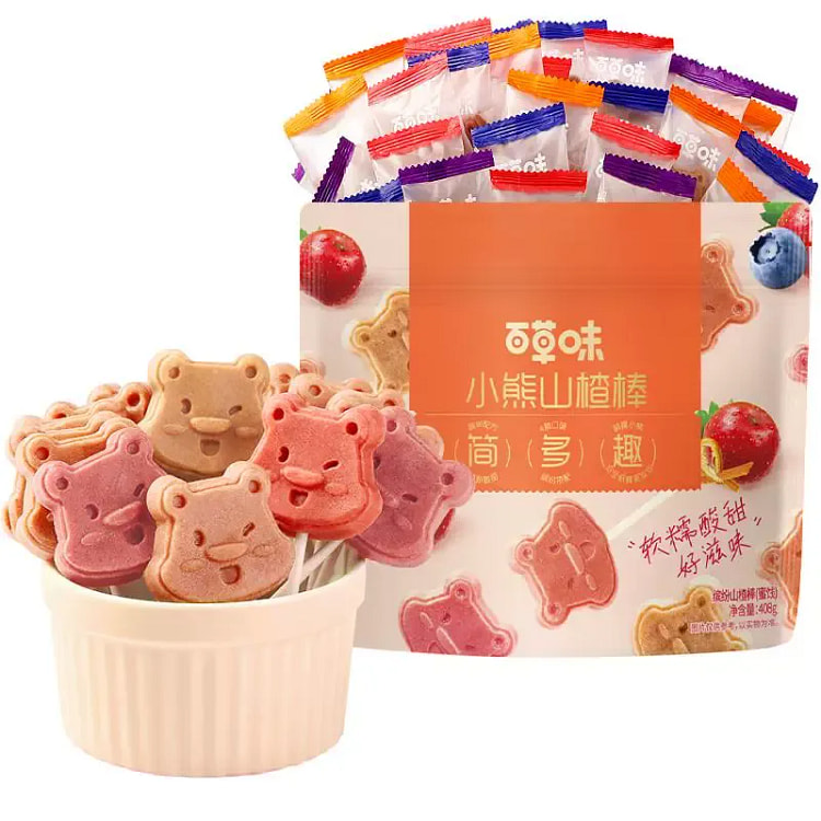 百草味小熊山楂棒408g酸甜健康儿童零食果干解馋 408 克