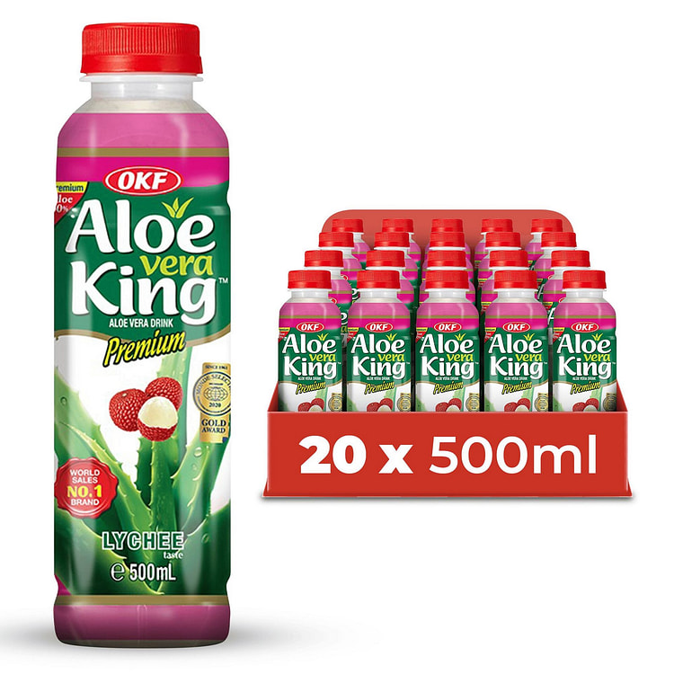 OKF Aloe Vera Drink with Pulp Lyche -20pk