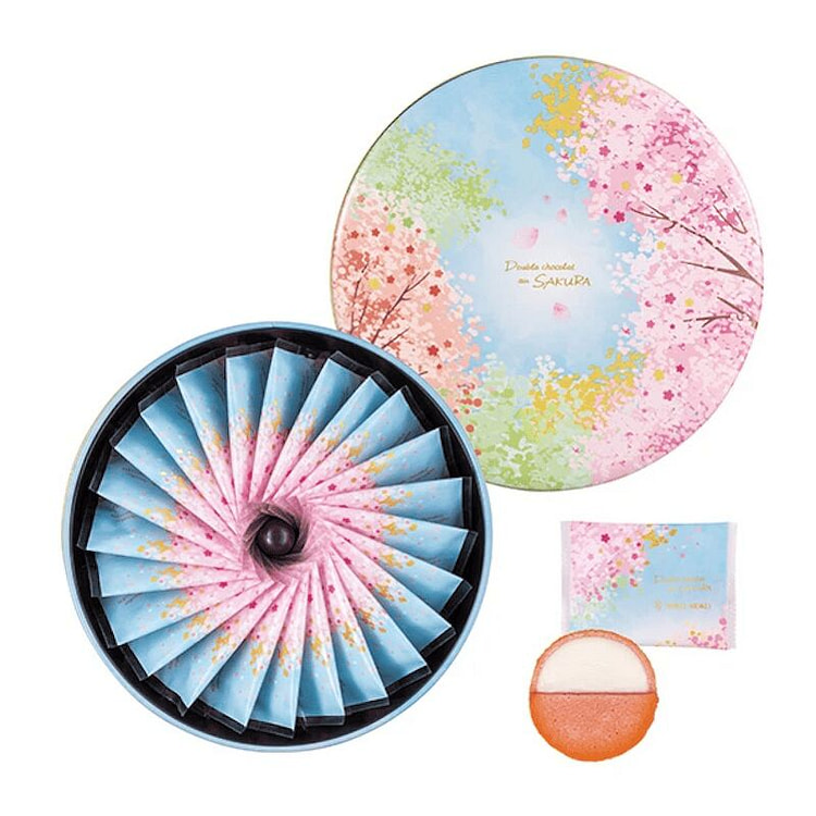 YOKU MOKU 樱花限定白巧克力曲奇 24片装 1 盒