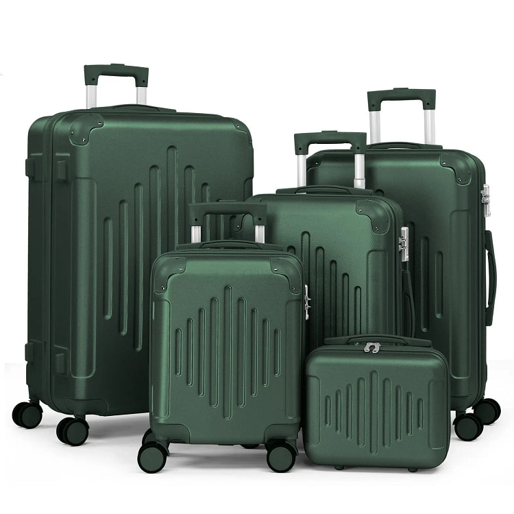 Luggage Sets 5 Piece 100% PC Ultra Tough Hardside 5 box