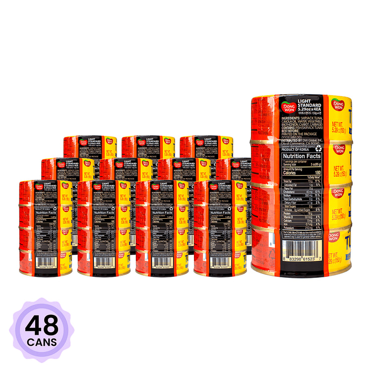 东远 Light 标准油浸金枪鱼罐头 150 克*48 罐