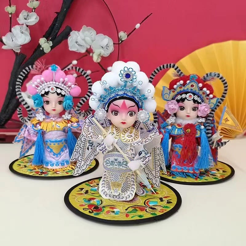 Handmade Peking Opera Figurine – Silk Cloth Doll for Home Decor and Gifts-02 150 g