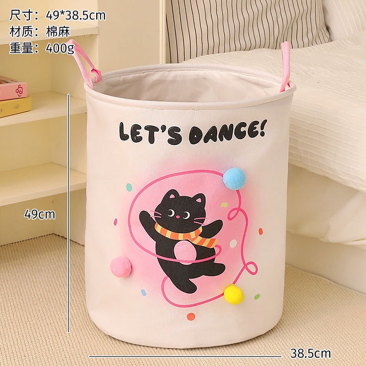 可折叠脏衣篮可爱宿舍衣服收纳筐 小黑猫款 1 份