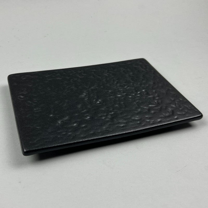 OSARA New York Zen Matte Black Sushi Geta Flat Plate 9 wide 1 each