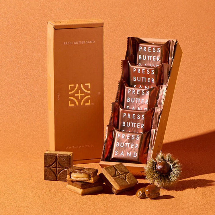 PRESS BUTTER SAND Butter Sandwich Chestnut 5pcs 1 each