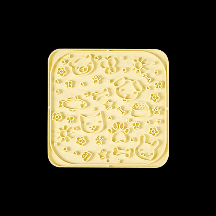 SECCHIC New Pet Silicone Slow Food Mat Yellow