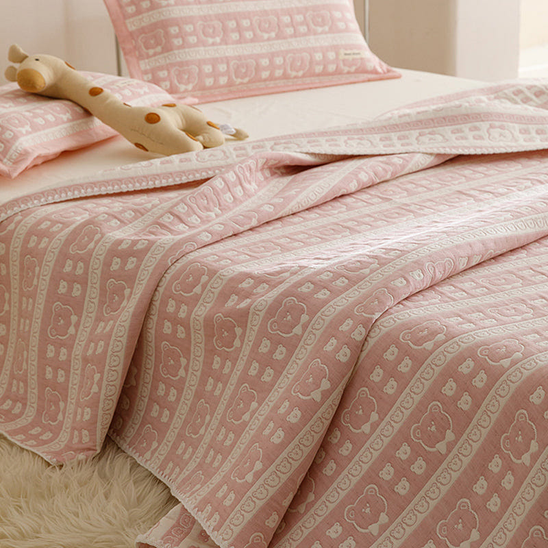 CuddlePatch Quilt Only Pink Bear-Queen 2000 g