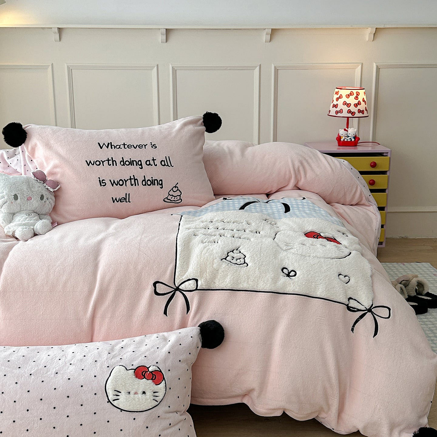 Dreamy Friends Bedding Set(Fitted) Kitty Wishes-Q 2000 g