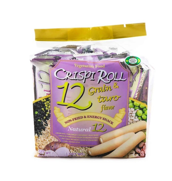 Crispi Roll 12 Grain Non-Fried Energy Snack Taro Flavor 180 g