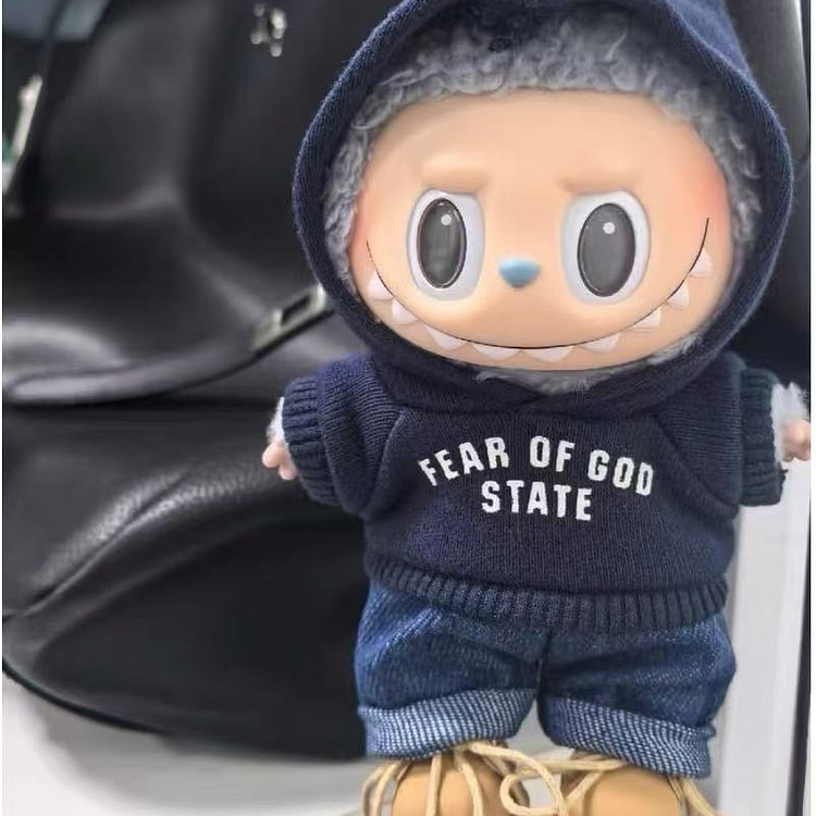 DLabubu Navy - colored Trendy Guy Sweatshirt Set