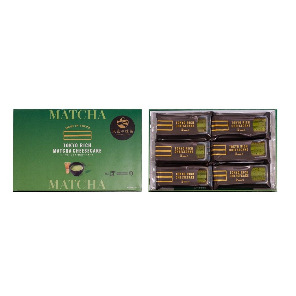 TOKYO BUONO Rich Matcha Cheese Cake 6pcs 1 box