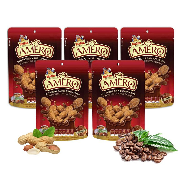 Tan Tan Cappuccino Coffee Peanuts 5Count