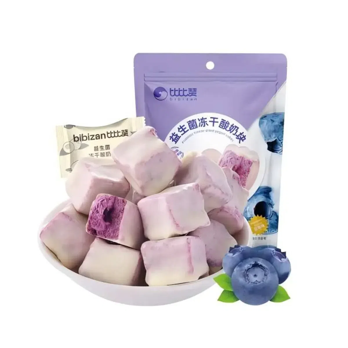 Probiotic freeze-dried yogurt cubes - blueberry 40 g