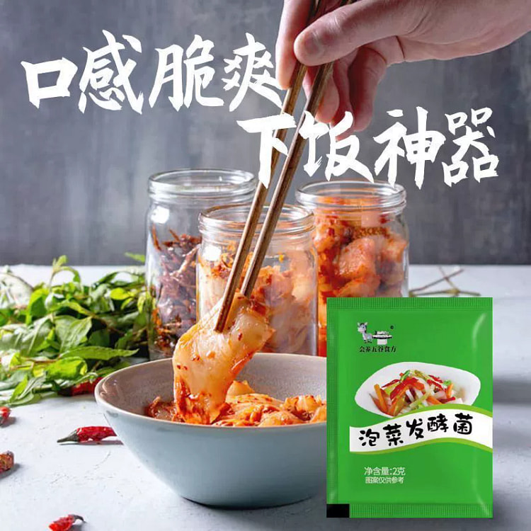 泡菜发酵菌家庭自制韩式辣白菜咸菜四川风味酸辣菜小包装2g*5袋