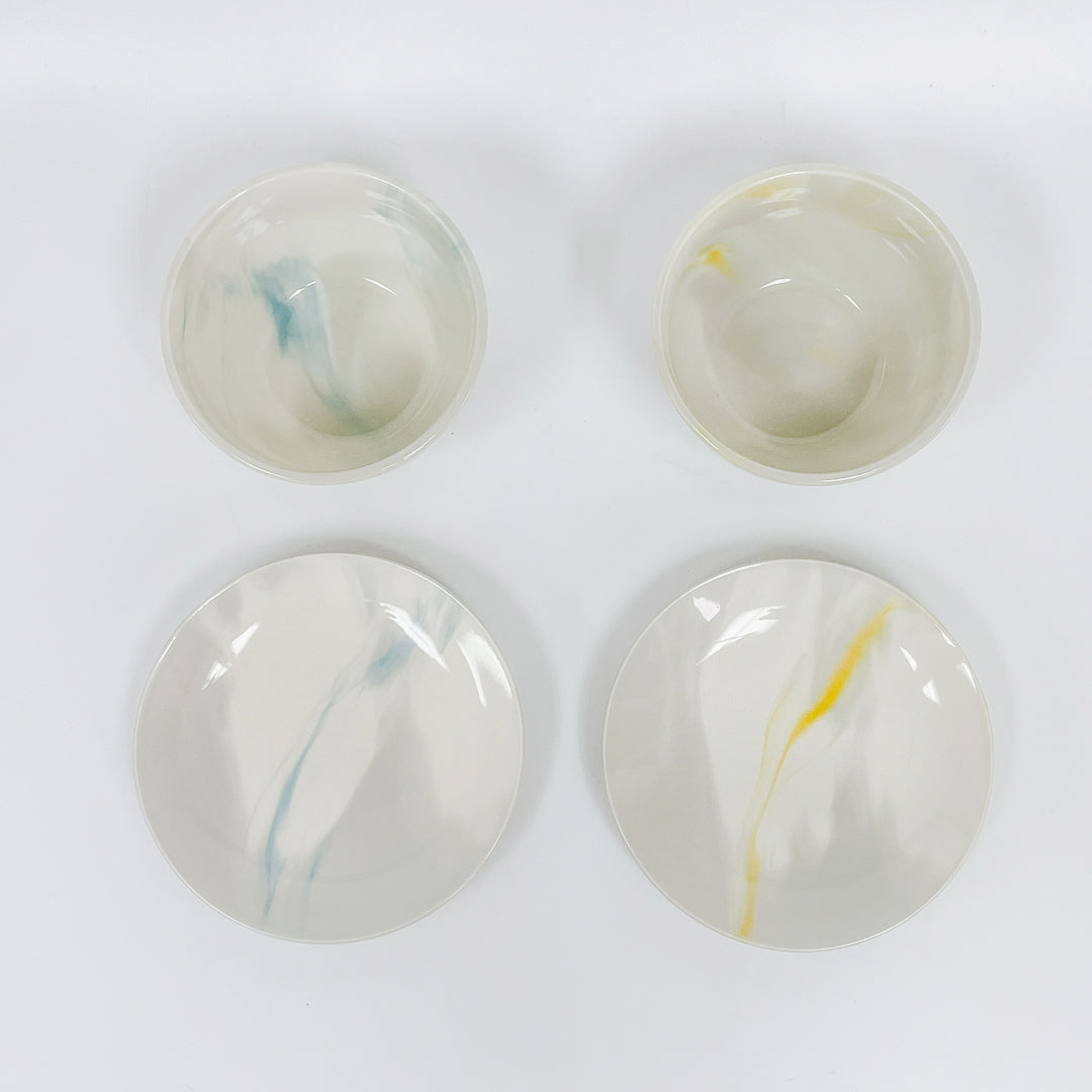 Kaguyahime Mino Ware Marble Plate & Bowl Set 1 ส่วน