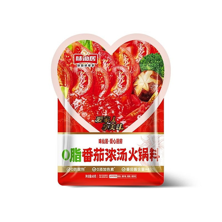 味仙居 0脂番茄浓汤火锅底料 西红柿鸡蛋面调料包 60 克