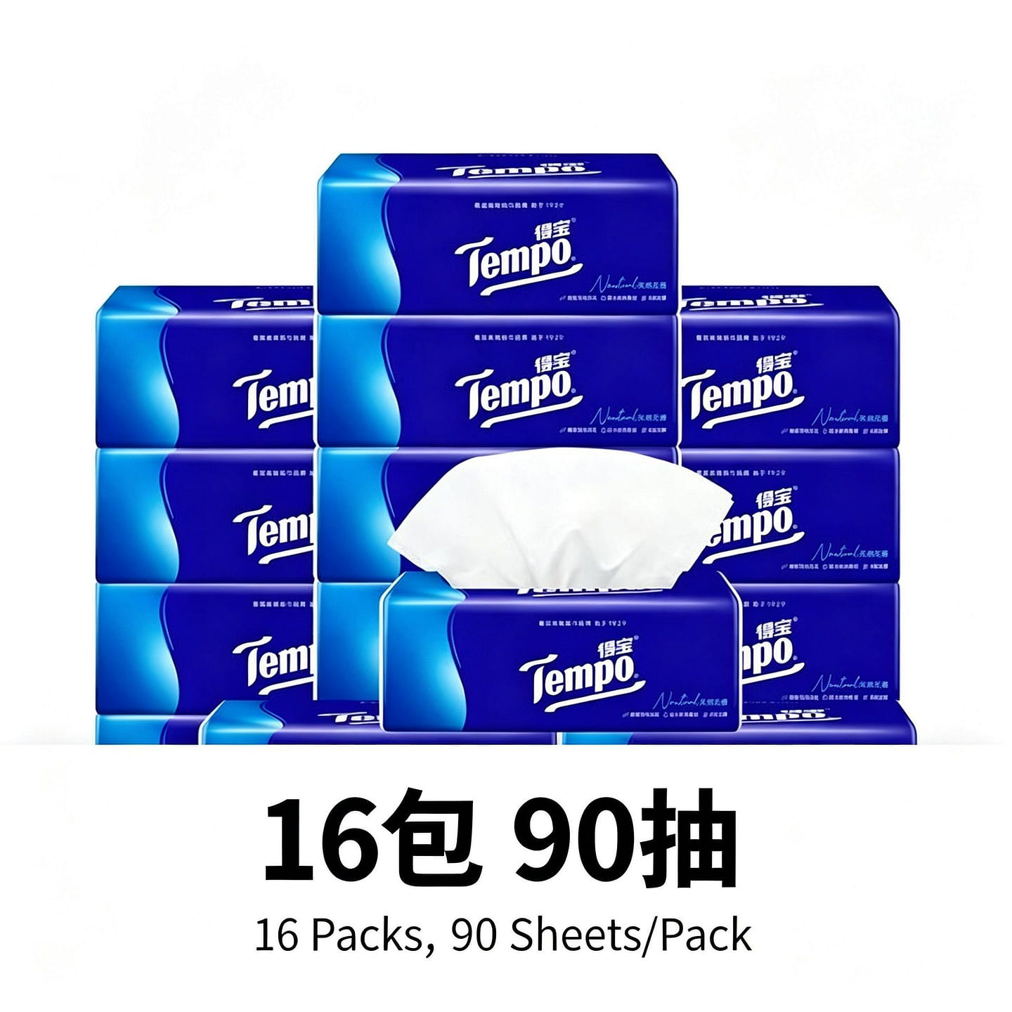Tempo Facial Tissues Napkins M size unscented 1 box