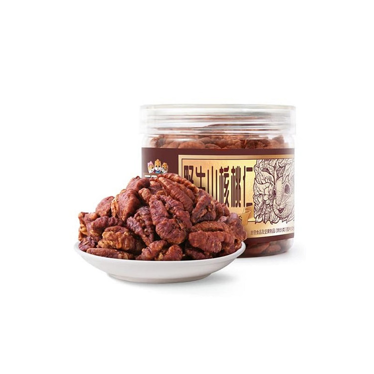 三只松鼠 野生山核桃仁大颗粒坚果 100g*1罐 100 克