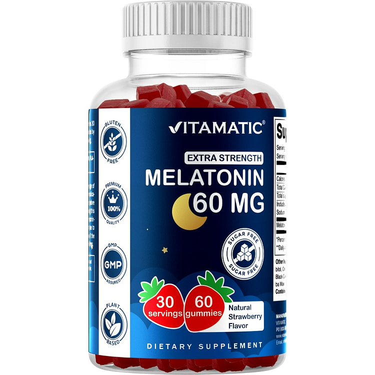 Sugar Free Melatonin 60mg - 60 Gummies