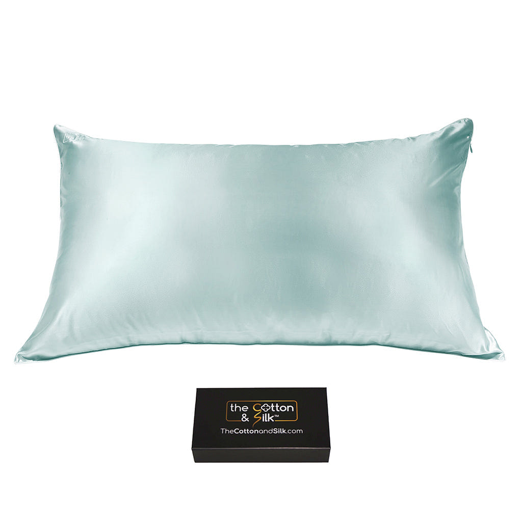 King-size 22 Momme Mulberry Silk Pillowcase, Light Green King (20“ x 36“) / Light Green 0.5 lb